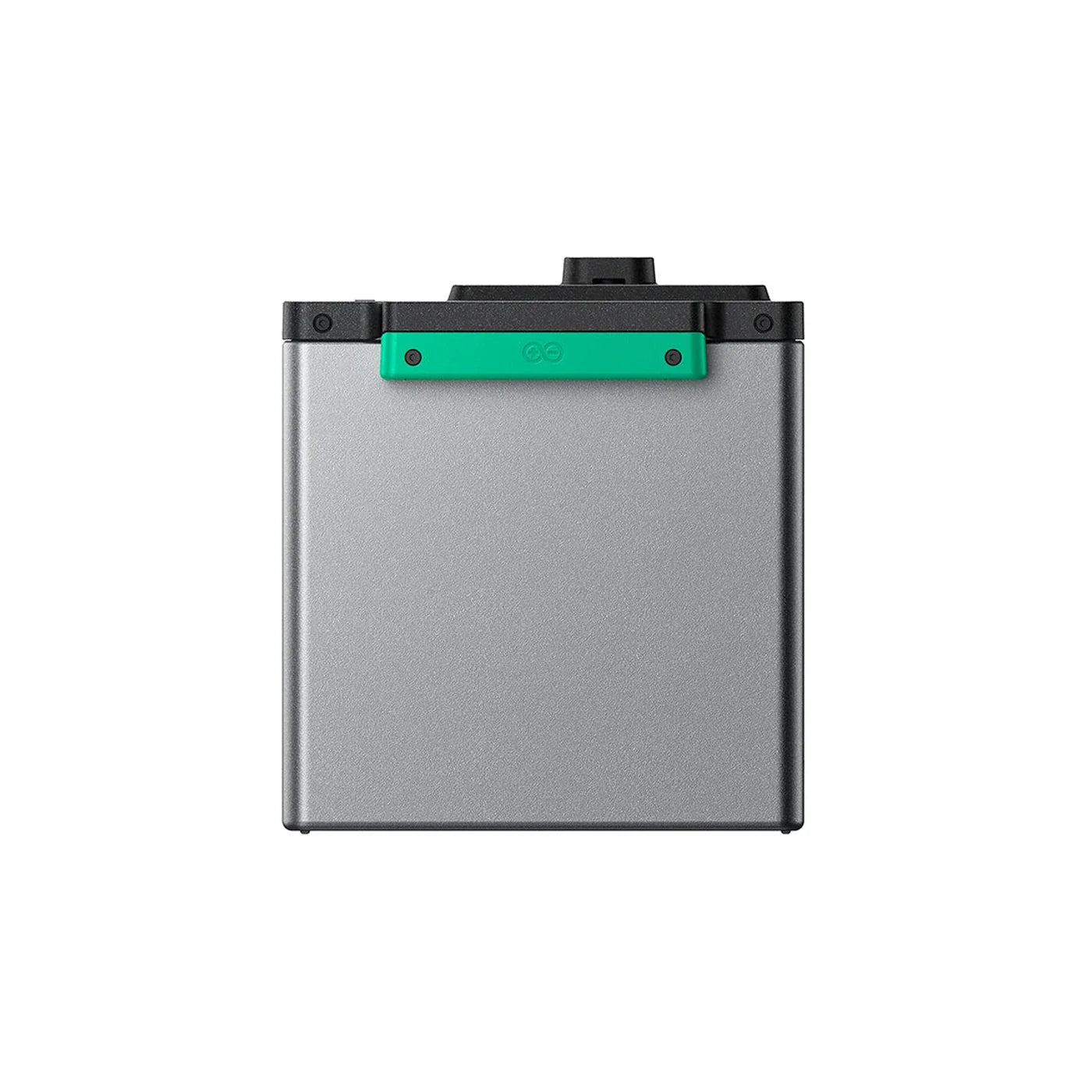 Schmale Anschlussseite der Zendure AB3000L mit grünem Seitenelement