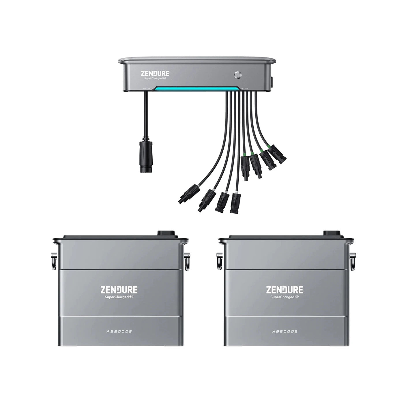 Zendure SolarFlow Hyper 2000 mit 2x Zendure AB2000S – Produktansicht 01