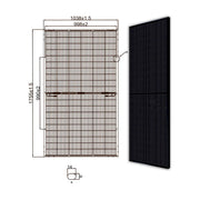 400W MSMDxxxM6-HJT120DSB Glas Solarpaneel – Produktansicht 12